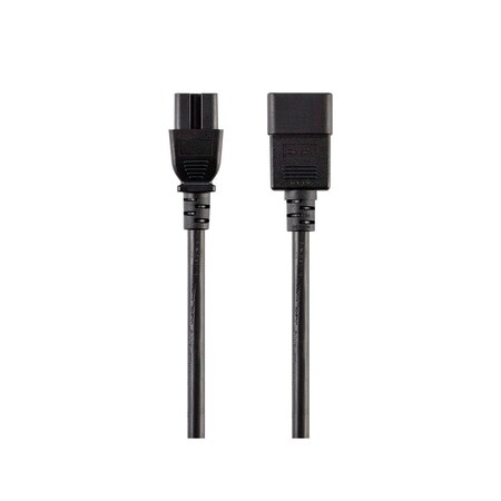 Monoprice Power Cord - IEC 60320 C20 to IEC 60320 C15_ 14AWG_ 15A_ 3-Prong_ Blac 40067